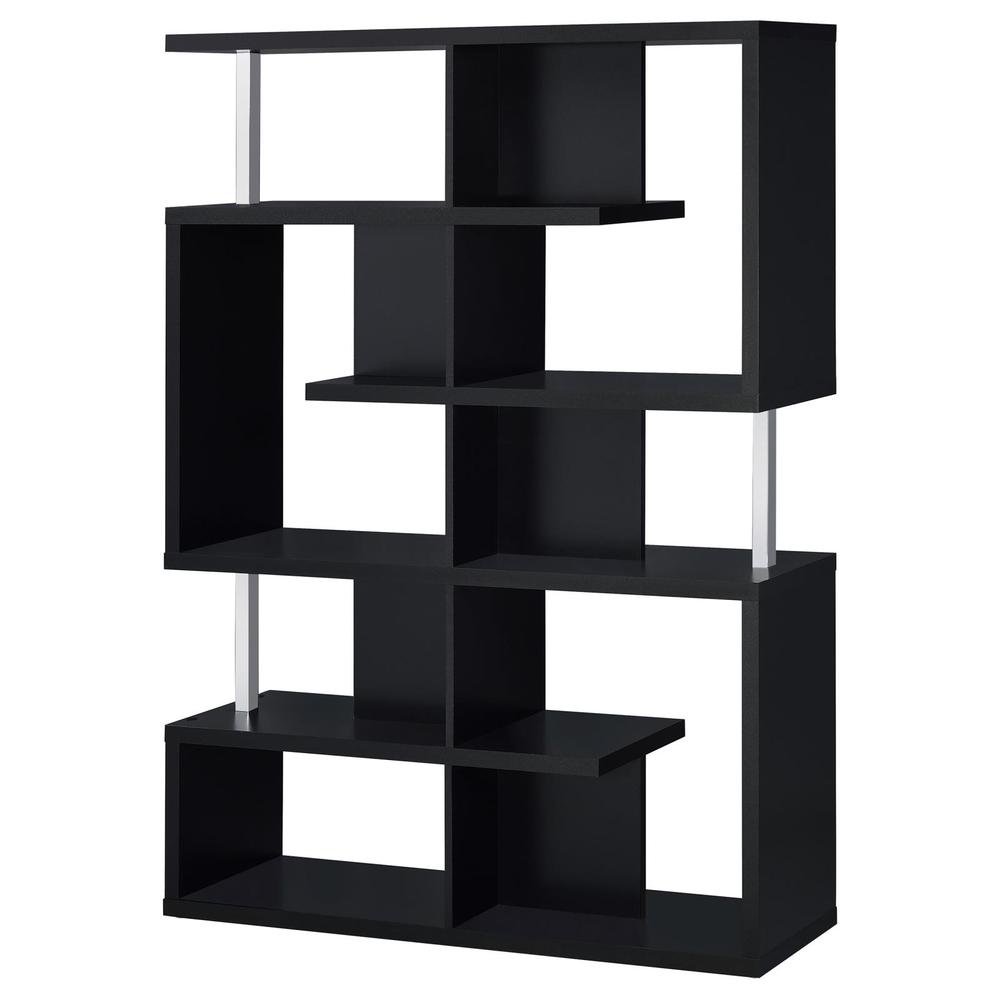 Hoover 5-tier Bookcase Black and Chrome. Picture 4
