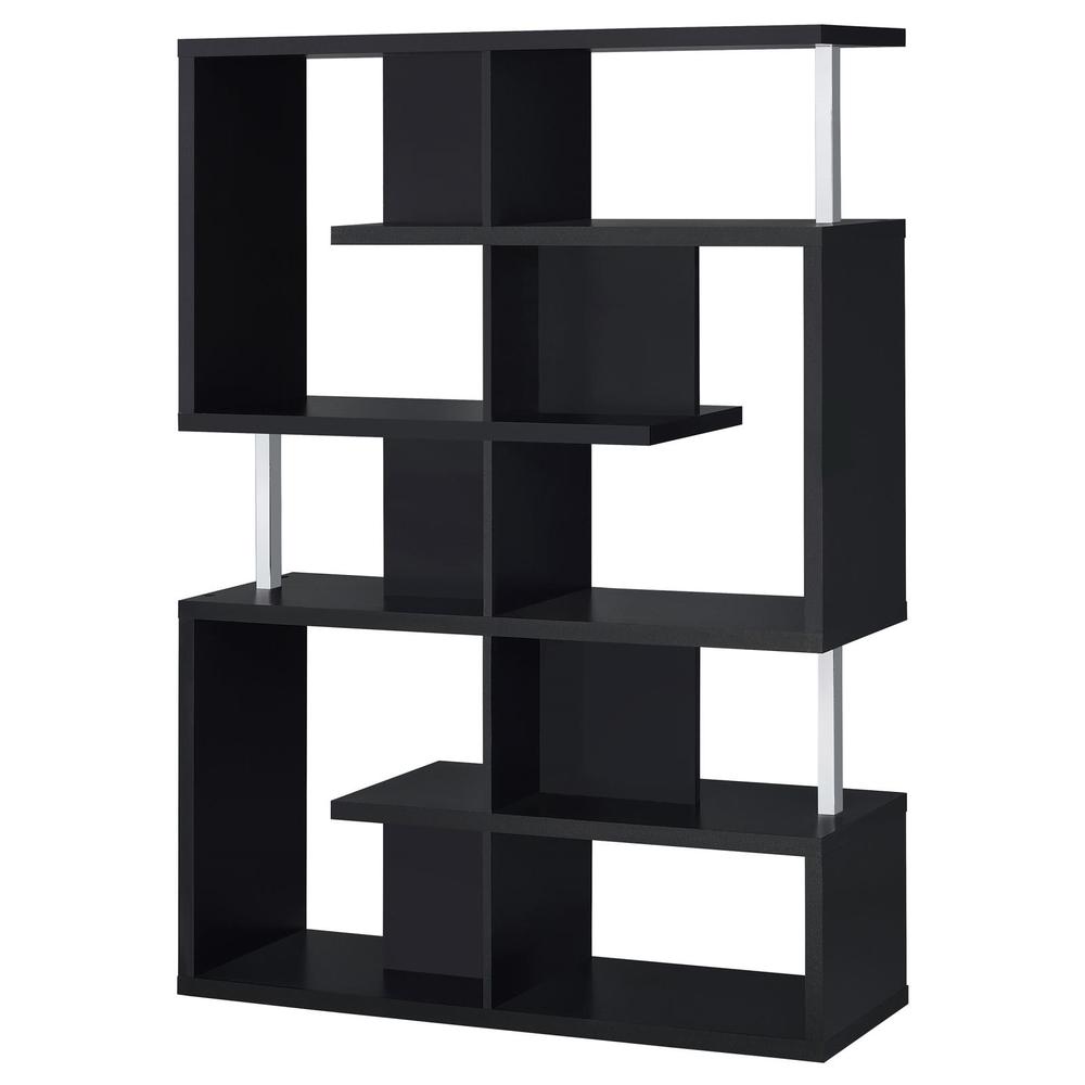 Hoover 5-tier Bookcase Black and Chrome. Picture 8