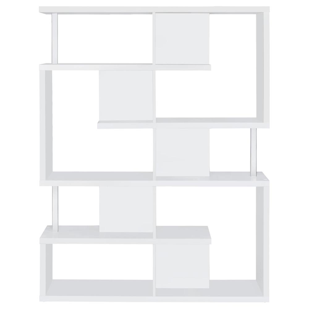 Hoover 5-tier Bookcase White and Chrome. Picture 3
