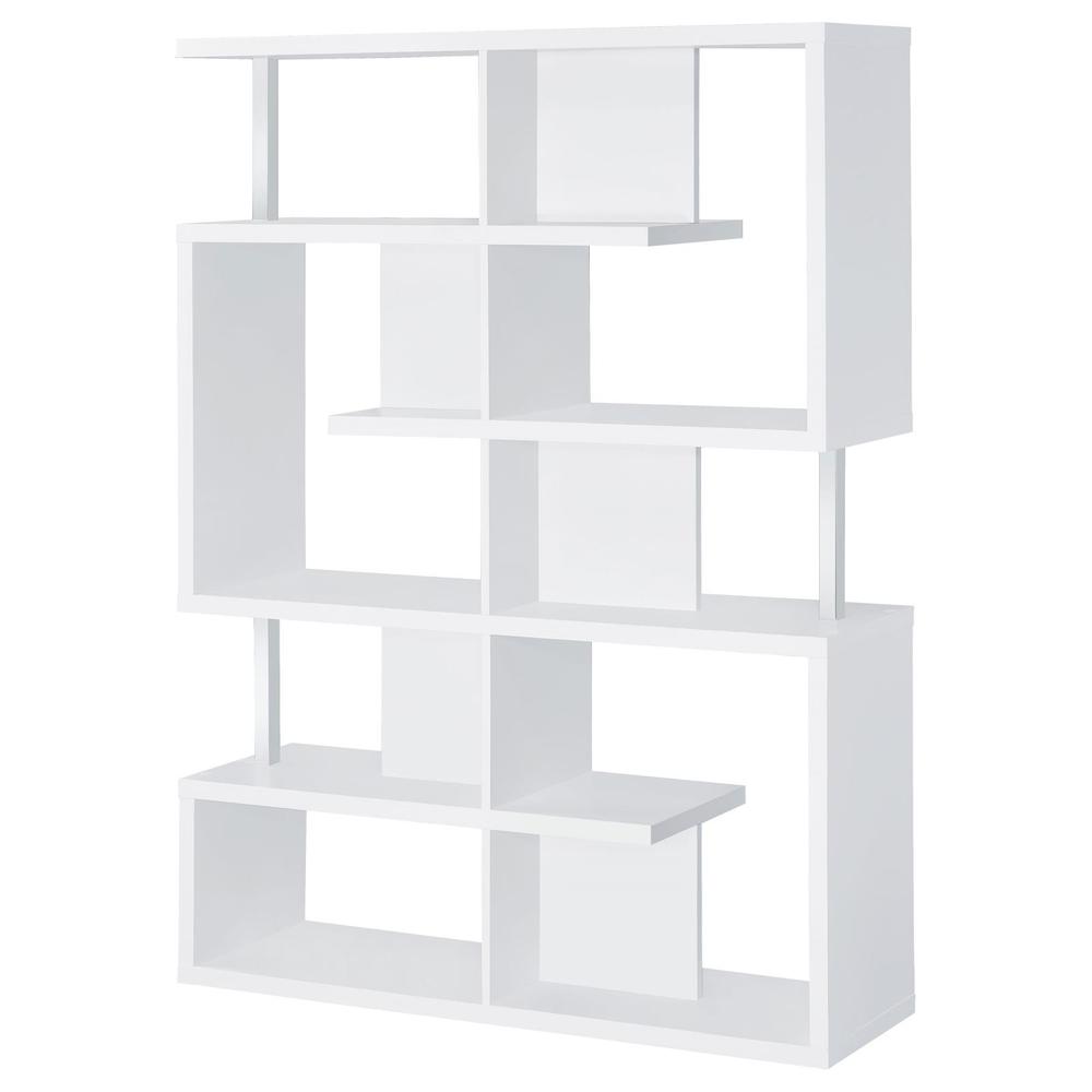 Hoover 5-tier Bookcase White and Chrome. Picture 4