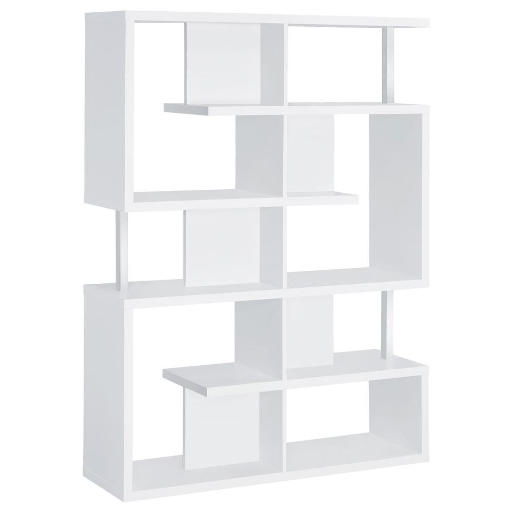 Hoover 5-tier Bookcase White and Chrome. Picture 6