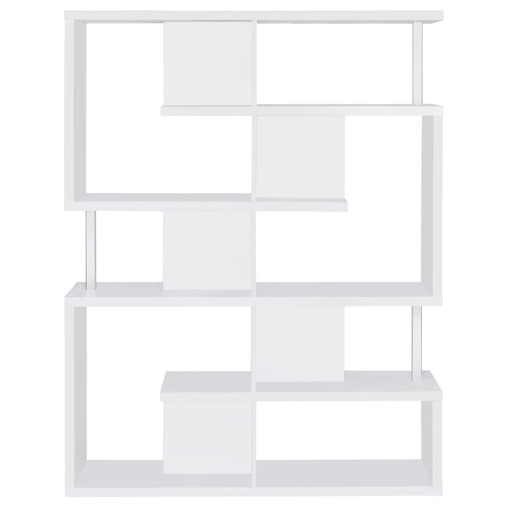 Hoover 5-tier Bookcase White and Chrome. Picture 7
