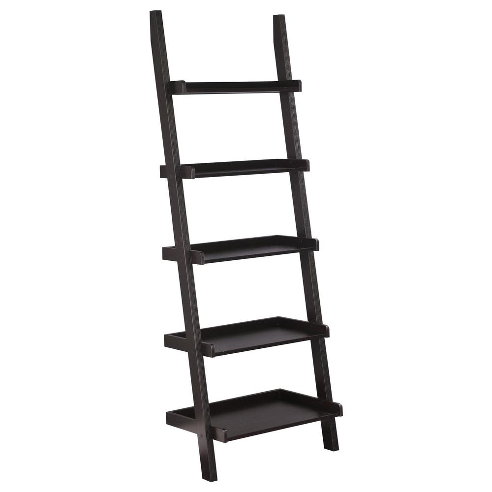 Colella 3-piece Storage Ladder Bookcase Set Cappuccino. Picture 5