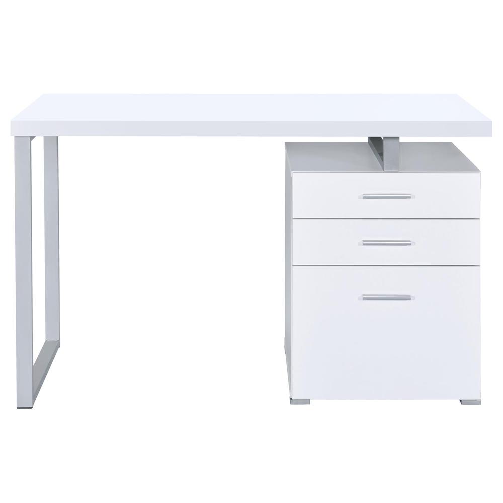 Brennan 3-drawer Office Desk White. Picture 5