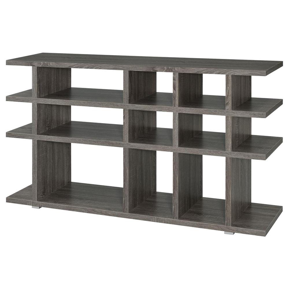 Santos 3-tier Bookcase Weathered Grey. Picture 4