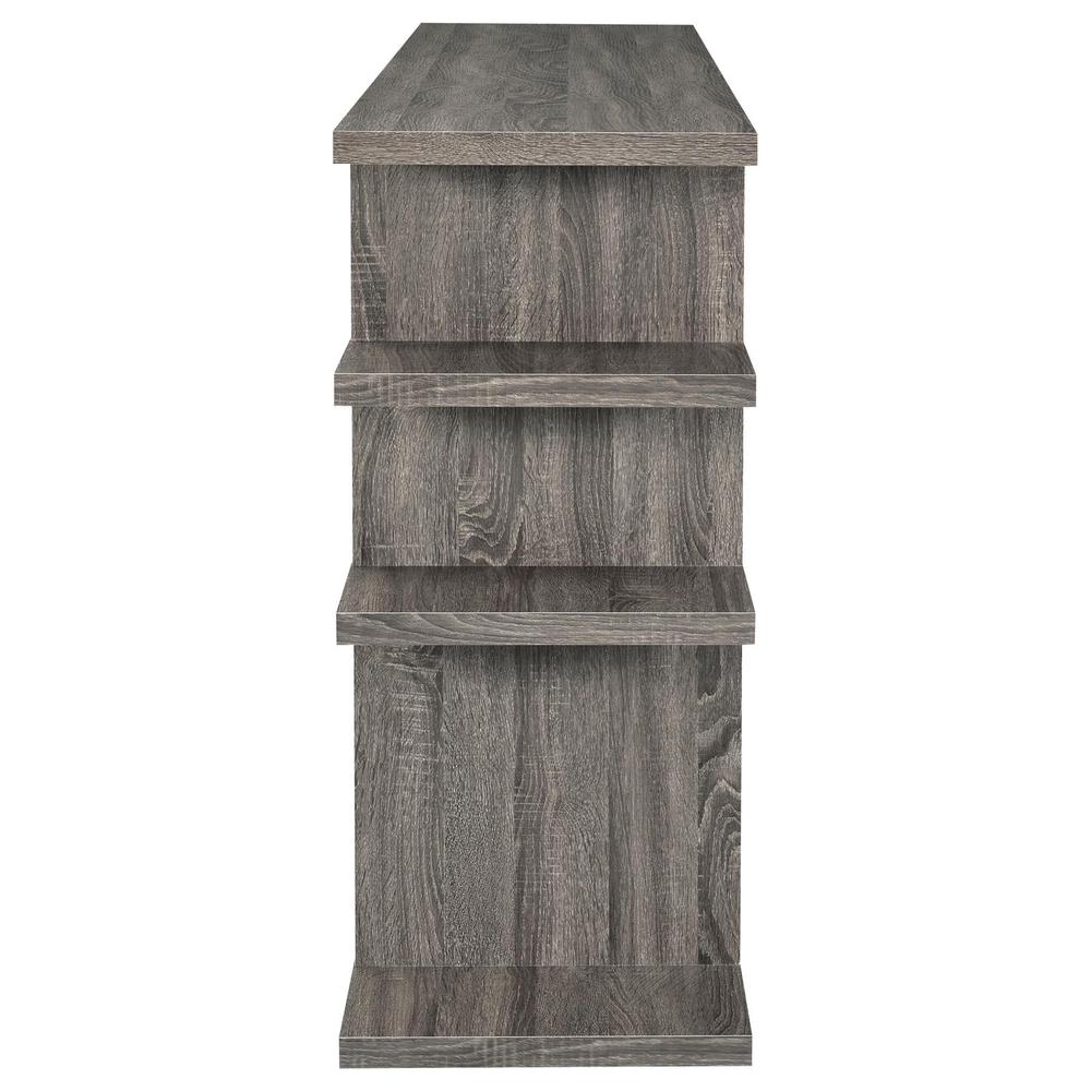Santos 3-tier Bookcase Weathered Grey. Picture 5