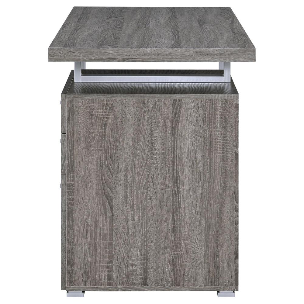 Brennan 3-drawer Office Desk Weathered Grey. Picture 6