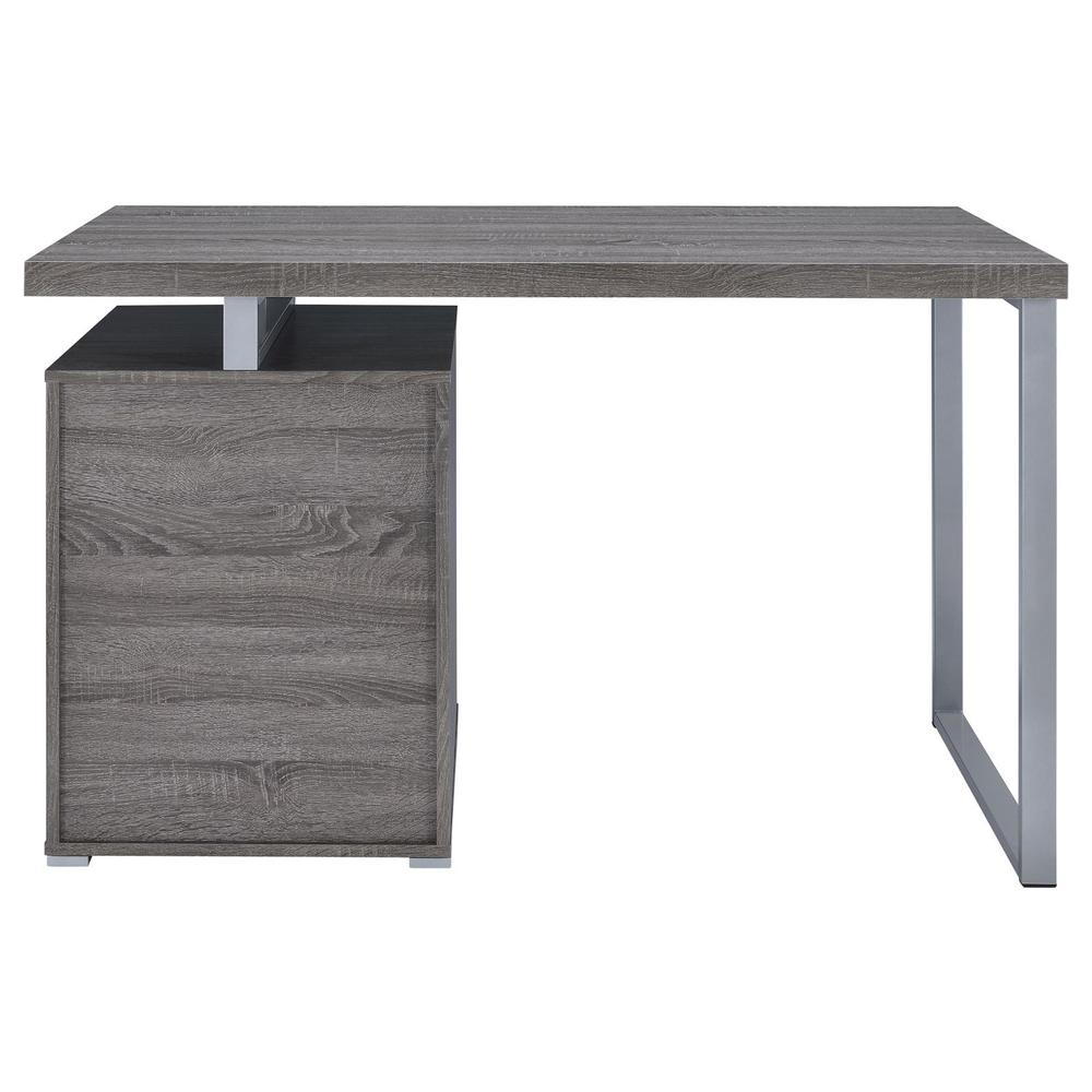Brennan 3-drawer Office Desk Weathered Grey. Picture 8