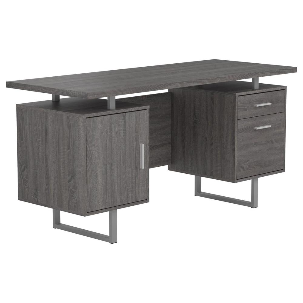 Lawtey Floating Top Office Desk Weathered Grey. Picture 2