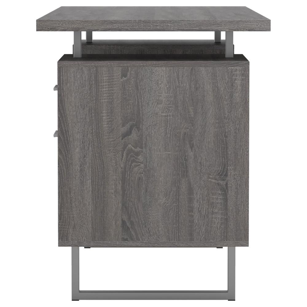 Lawtey Floating Top Office Desk Weathered Grey. Picture 5