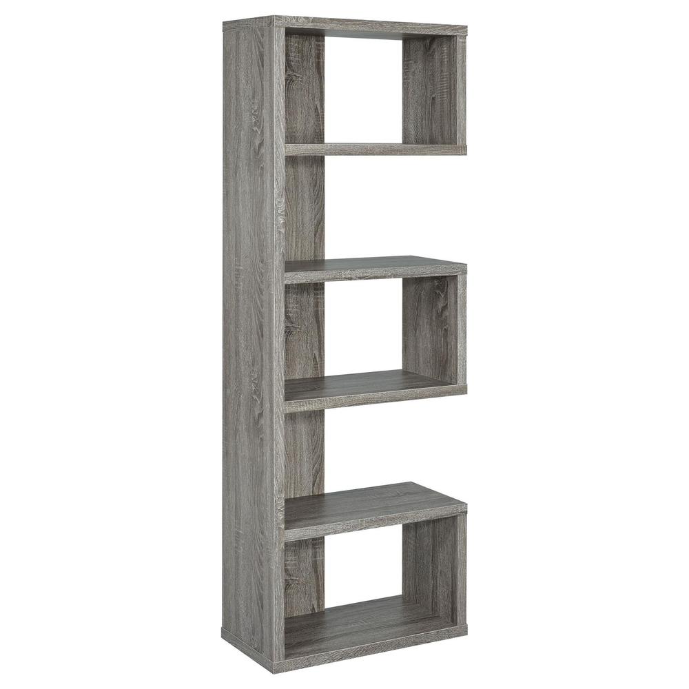 Joey 5-tier Bookcase Weathered Grey. Picture 1
