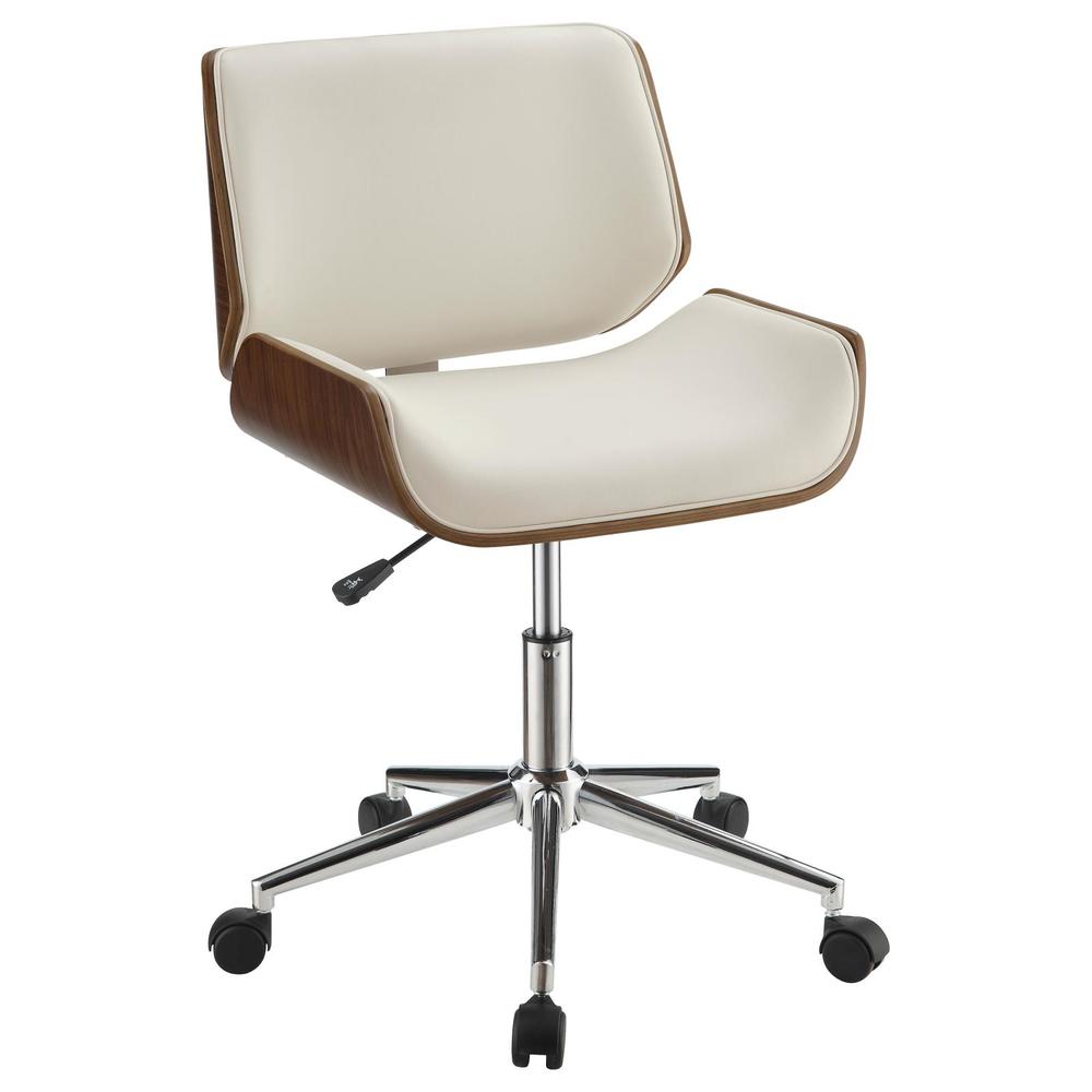 Addington Adjustable Height Office Chair Ecru and Chrome. Picture 2