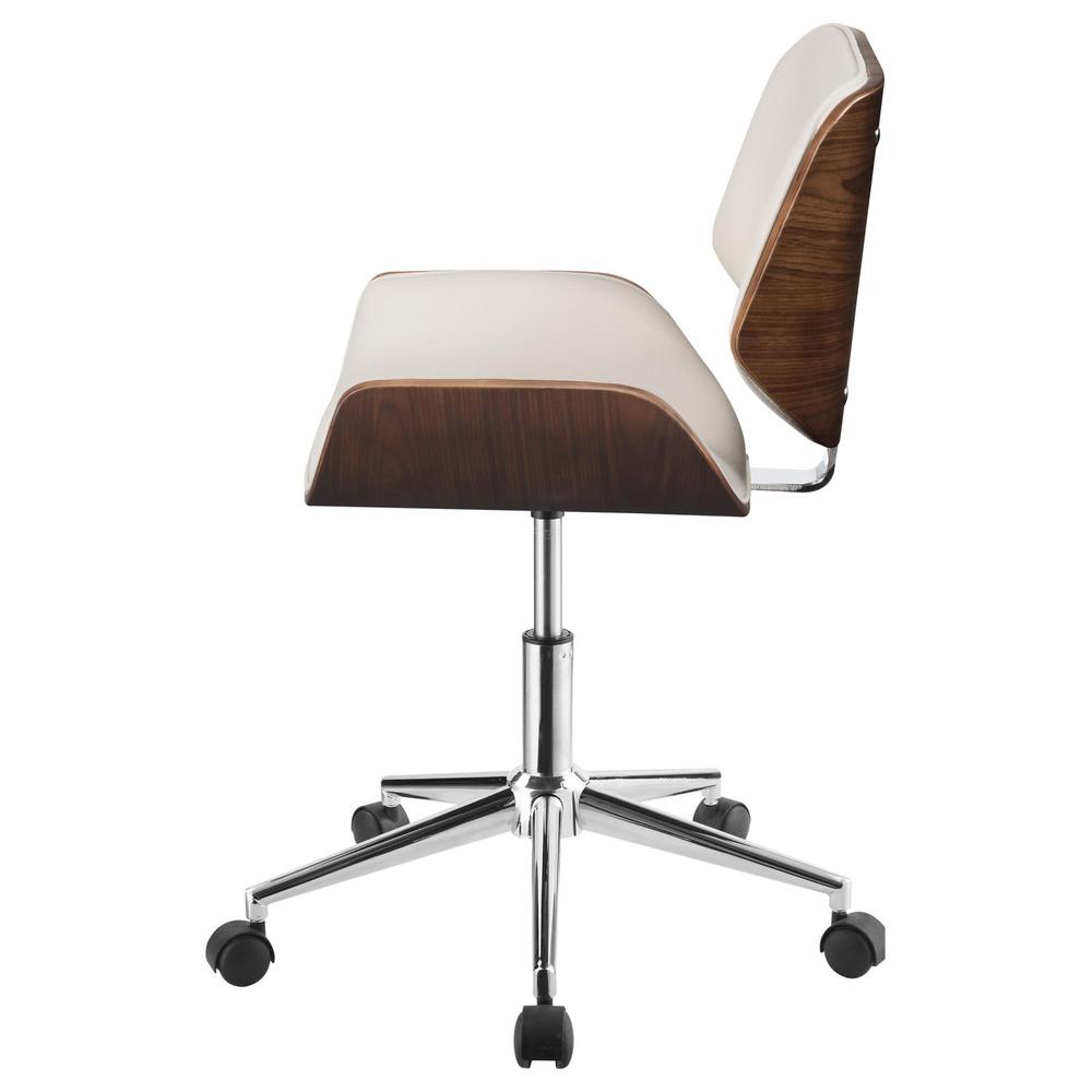 Addington Adjustable Height Office Chair Ecru and Chrome. Picture 4
