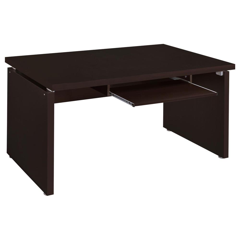 Skylar Engineered Wood L-Shape Computer Desk Cappuccino. Picture 4
