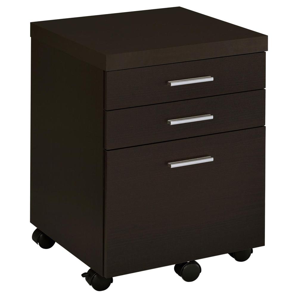 Skylar 3-drawer Mobile File Cabinet Cappuccino. Picture 2
