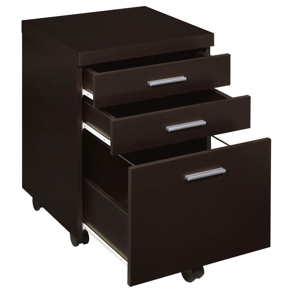 Skylar 3-drawer Mobile File Cabinet Cappuccino. Picture 3