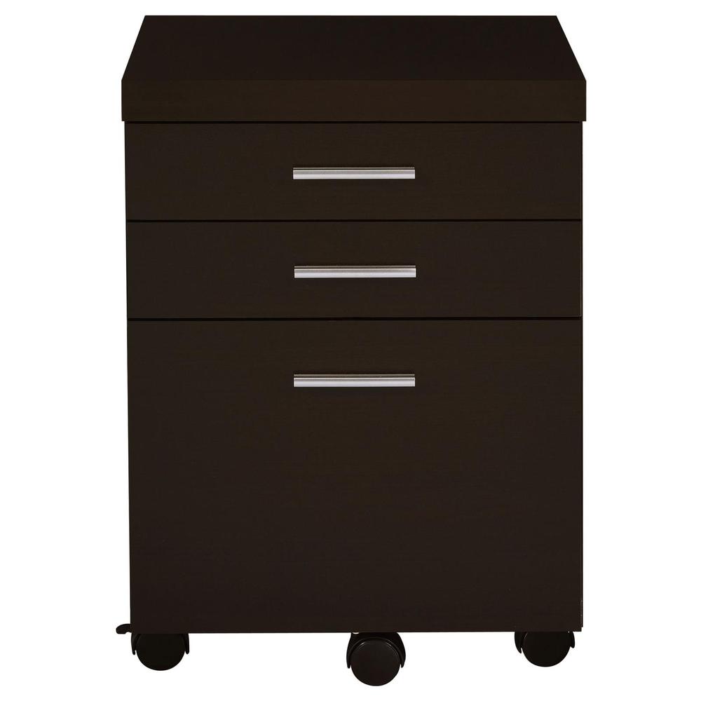 Skylar 3-drawer Mobile File Cabinet Cappuccino. Picture 4
