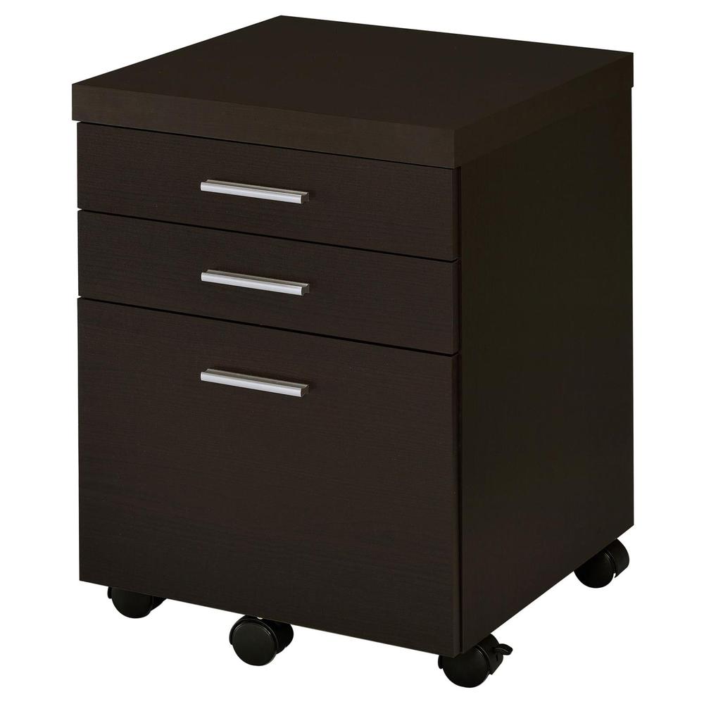 Skylar 3-drawer Mobile File Cabinet Cappuccino. Picture 5