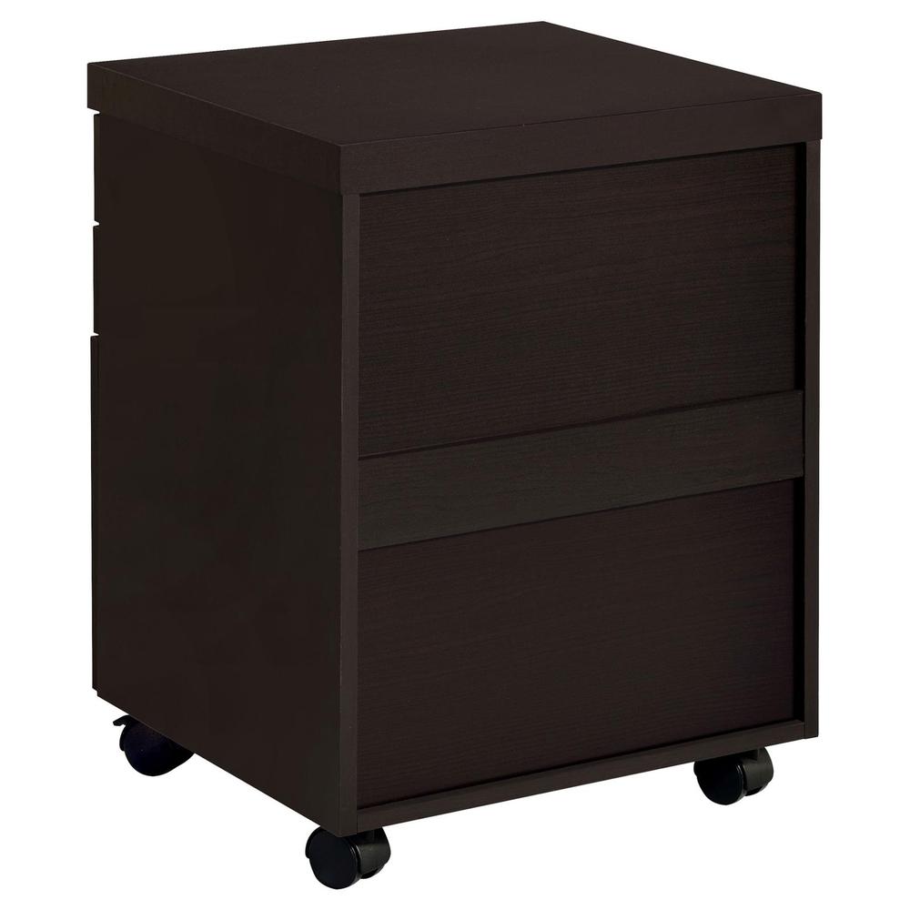 Skylar 3-drawer Mobile File Cabinet Cappuccino. Picture 7