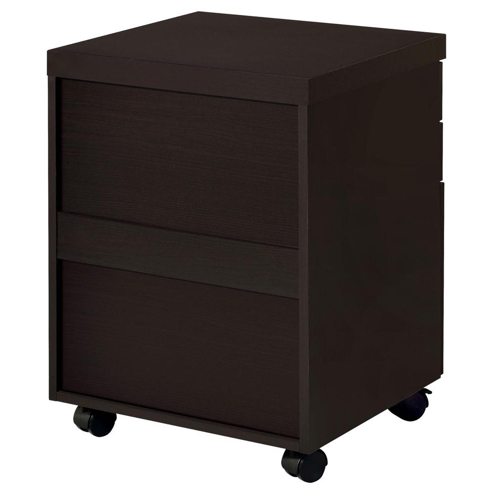 Skylar 3-drawer Mobile File Cabinet Cappuccino. Picture 9