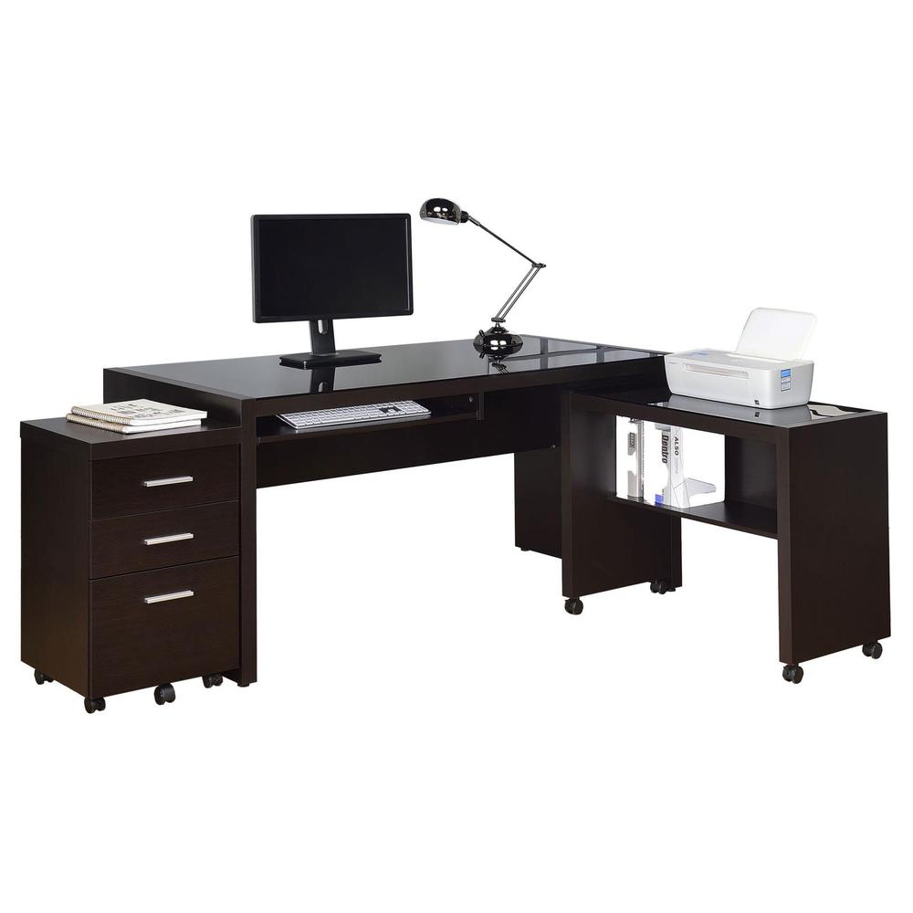 Skeena 3-piece Home Office Set Cappuccino. Picture 2