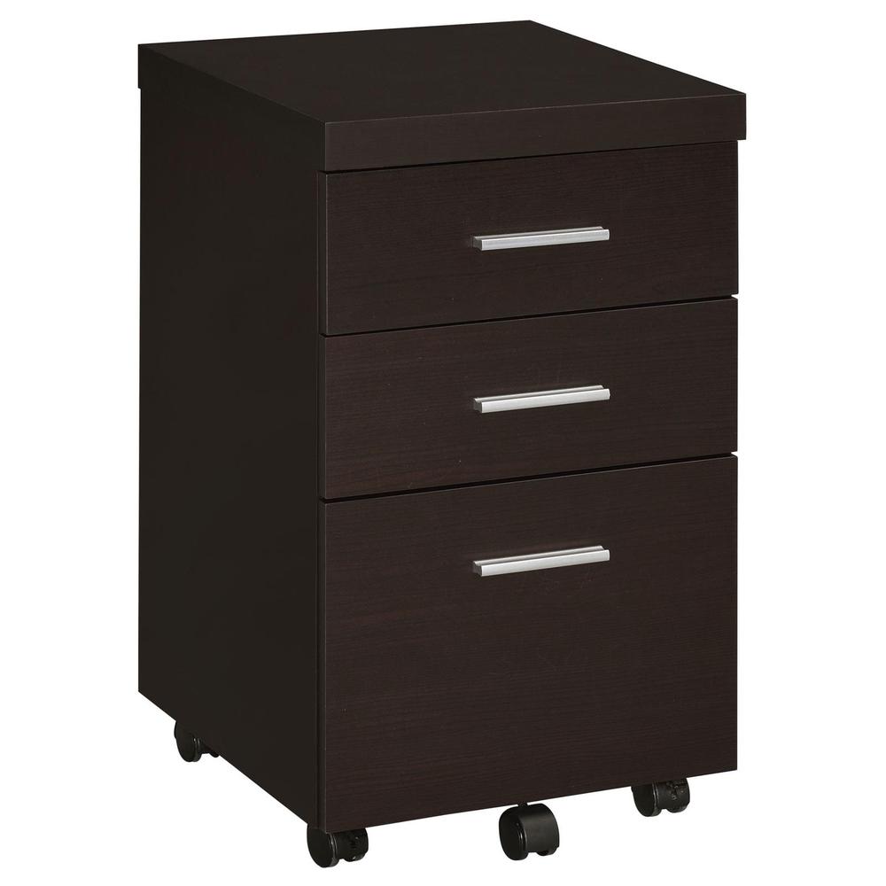 Skeena 3-drawer Mobile Storage Cabinet Cappuccino. Picture 2