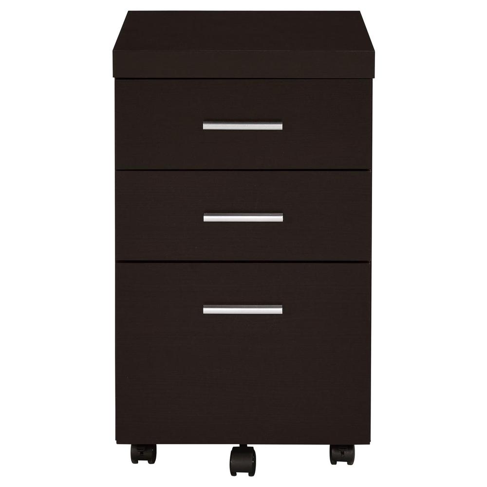 Skeena 3-drawer Mobile Storage Cabinet Cappuccino. Picture 4