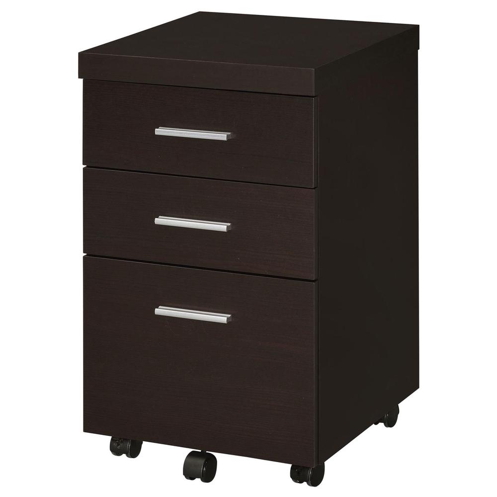 Skeena 3-drawer Mobile Storage Cabinet Cappuccino. Picture 5