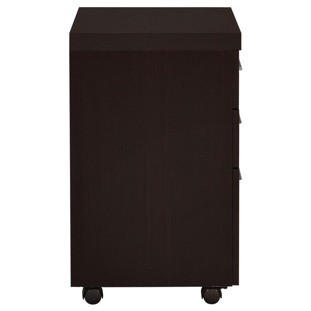 Skeena 3-drawer Mobile Storage Cabinet Cappuccino. Picture 10
