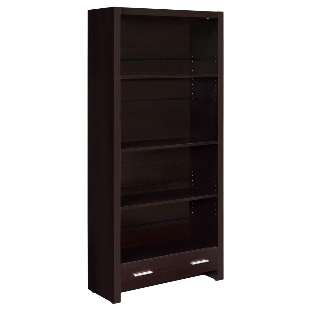Skylar 5-shelf Bookcase with Storage Drawer Cappuccino. Picture 1