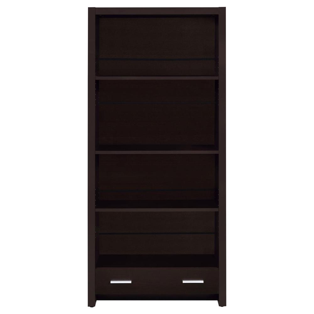 Skylar 5-shelf Bookcase with Storage Drawer Cappuccino. Picture 4