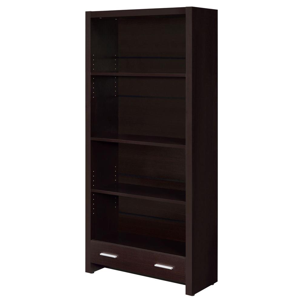 Skylar 5-shelf Bookcase with Storage Drawer Cappuccino. Picture 5