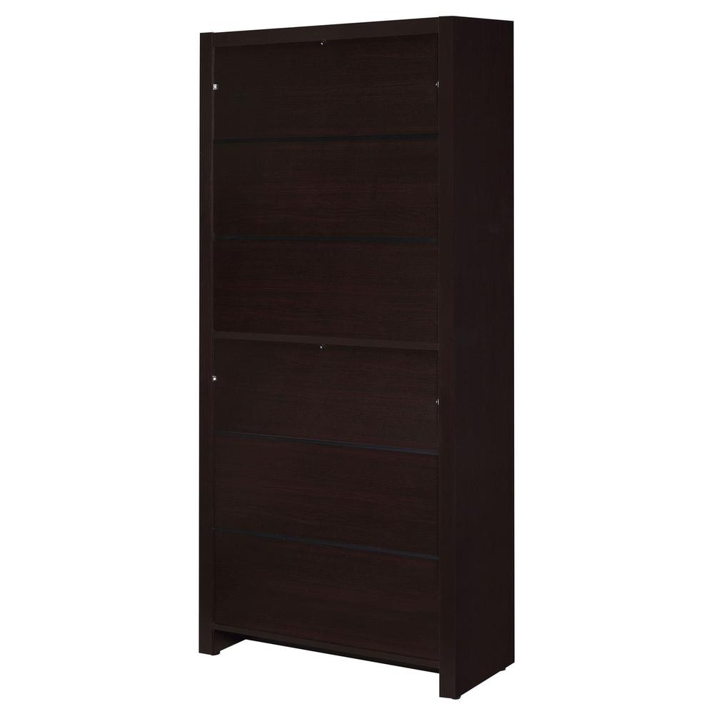 Skylar 5-shelf Bookcase with Storage Drawer Cappuccino. Picture 9