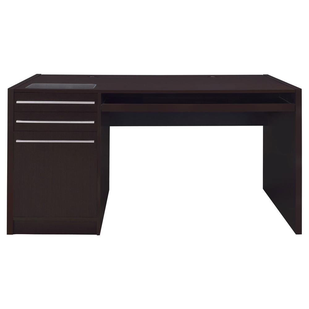 Halston 3-drawer Connect-it Office Desk Cappuccino. Picture 4