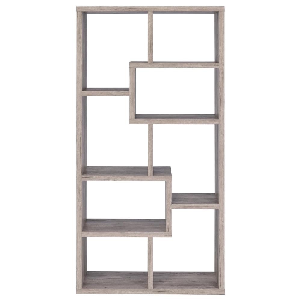 Theo 10-shelf Bookcase Grey Driftwood. Picture 7