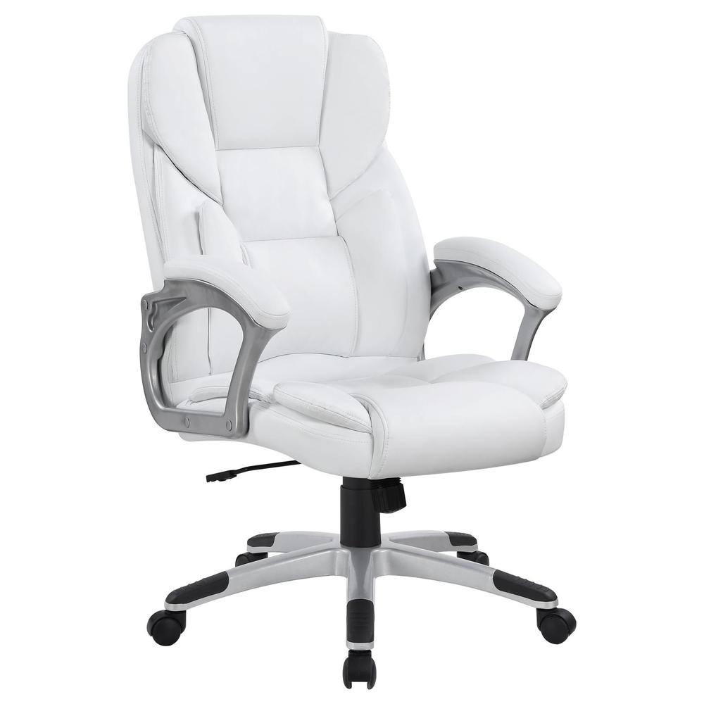 Kaffir Adjustable Height Office Chair White and Silver. Picture 2