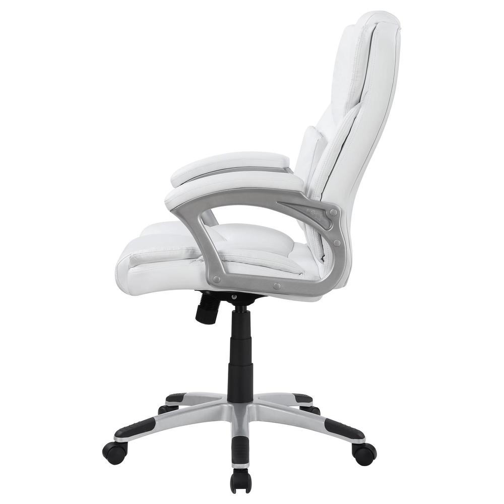 Kaffir Adjustable Height Office Chair White and Silver. Picture 4