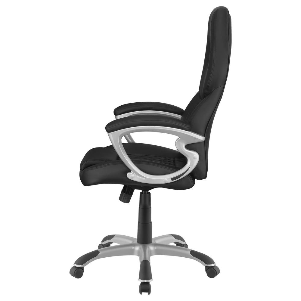 Bruce Adjustable Height Office Chair Black and Silver. Picture 4