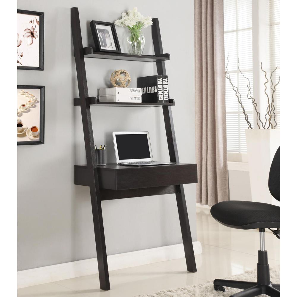 Colella 2-shelf Writing Ladder Desk Cappuccino. Picture 1