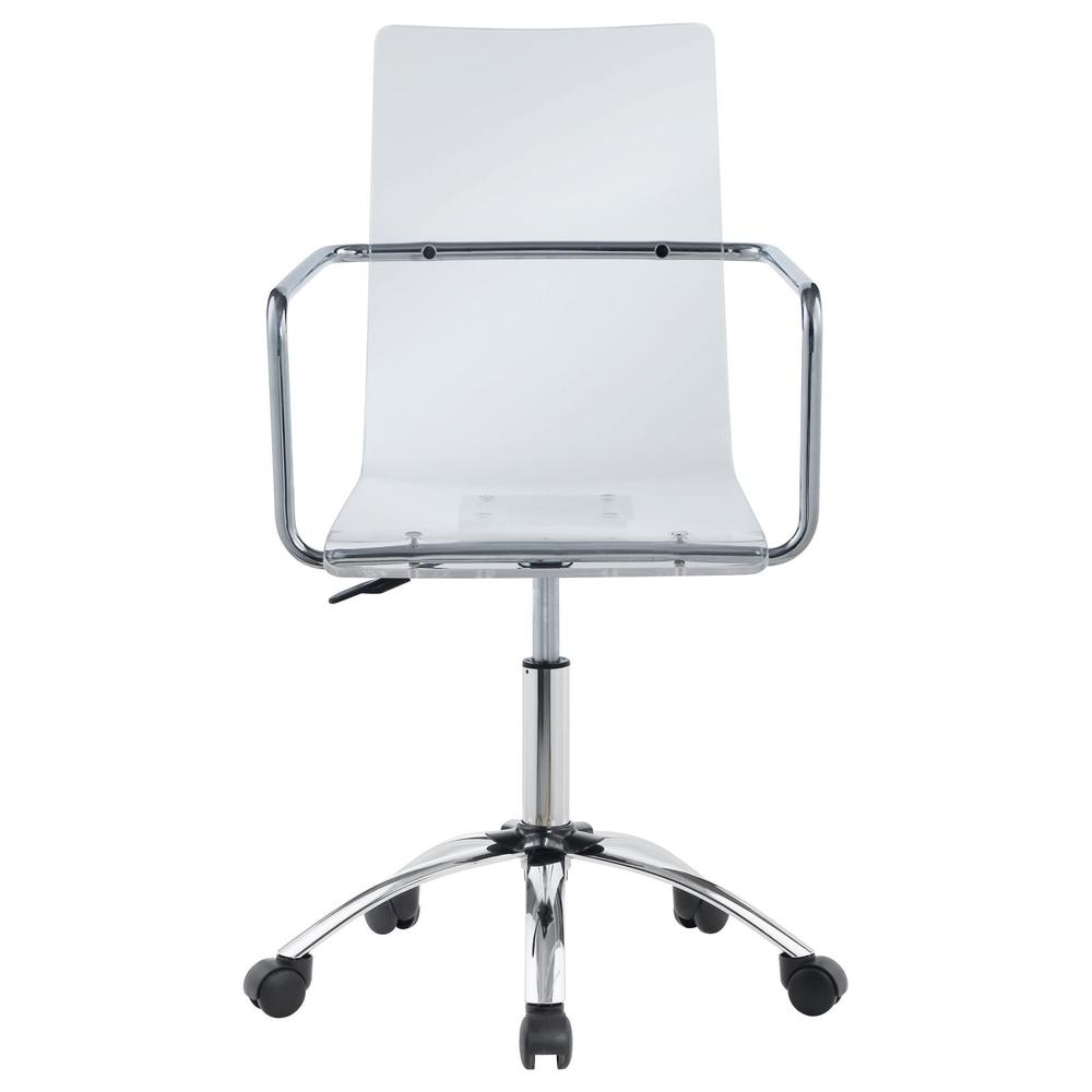 Amaturo Office Chair with Casters Clear and Chrome. Picture 4