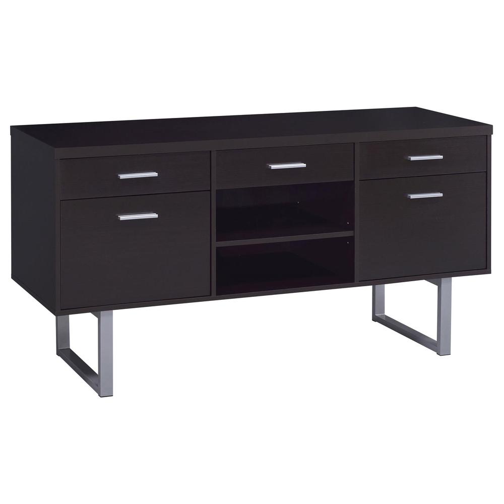 Lawtey 5-drawer Credenza with Adjustable Shelf Cappuccino. Picture 1