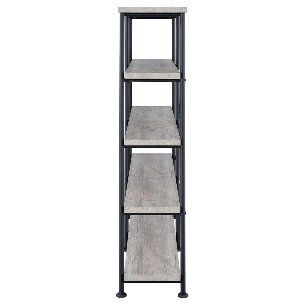 Analiese 4-shelf Open Bookcase Grey Driftwood. Picture 5