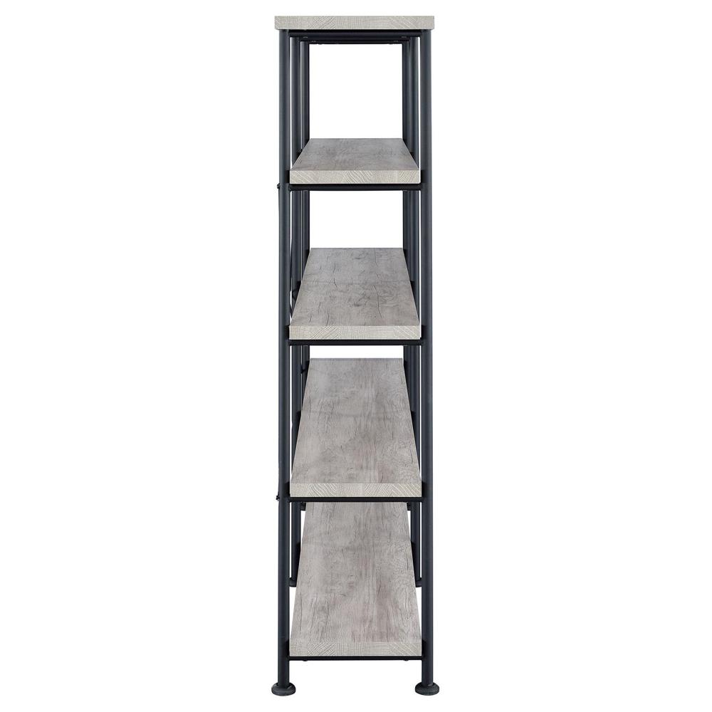 Analiese 4-shelf Open Bookcase Grey Driftwood. Picture 7