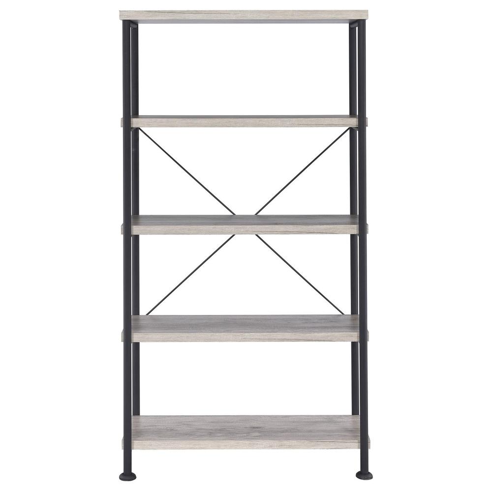 Analiese 4-Shelf Bookcase Grey Driftwood. Picture 3
