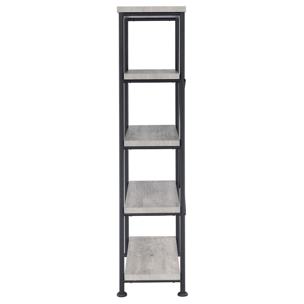 Analiese 4-Shelf Bookcase Grey Driftwood. Picture 5