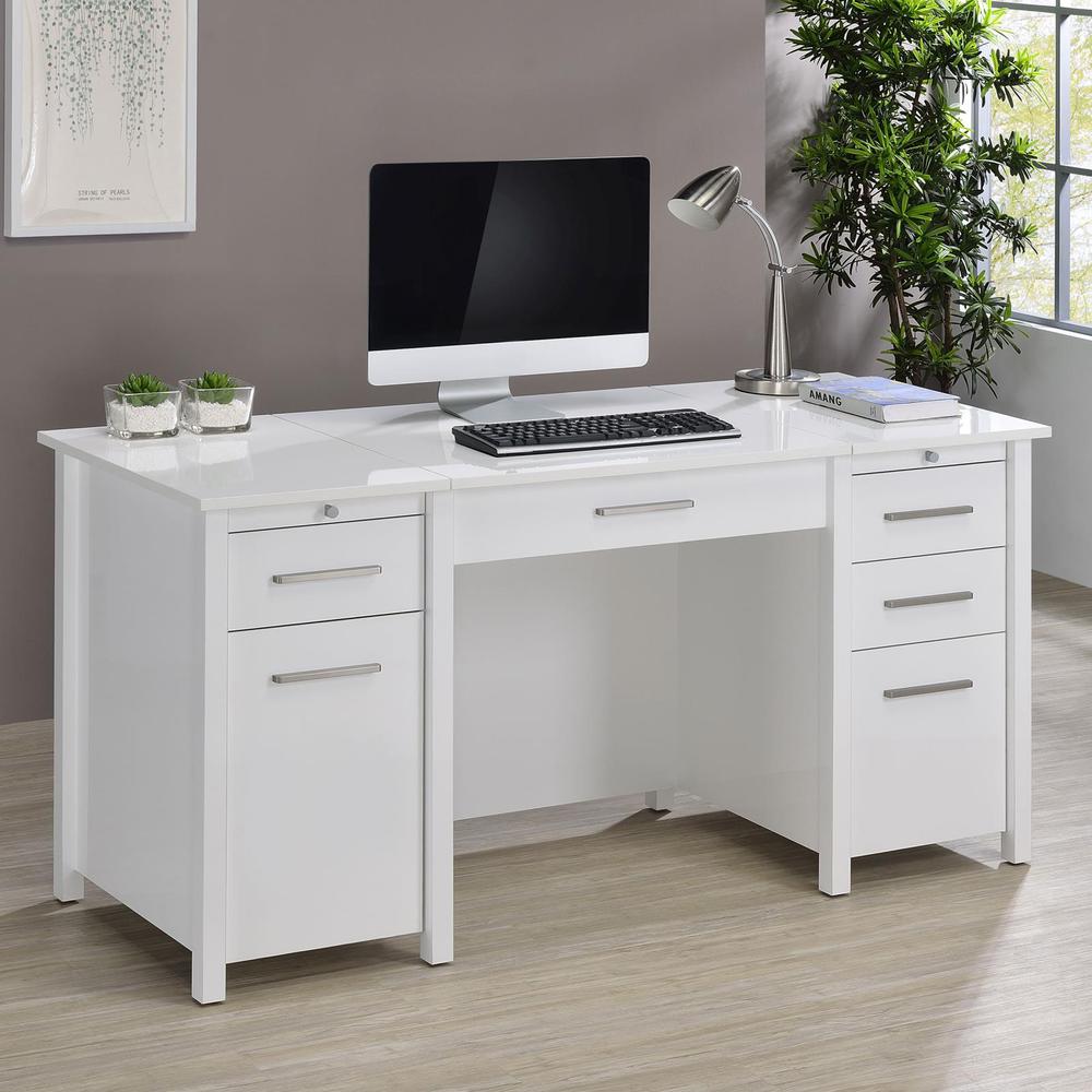 Dylan 4-drawer Lift Top Office Desk. Picture 2