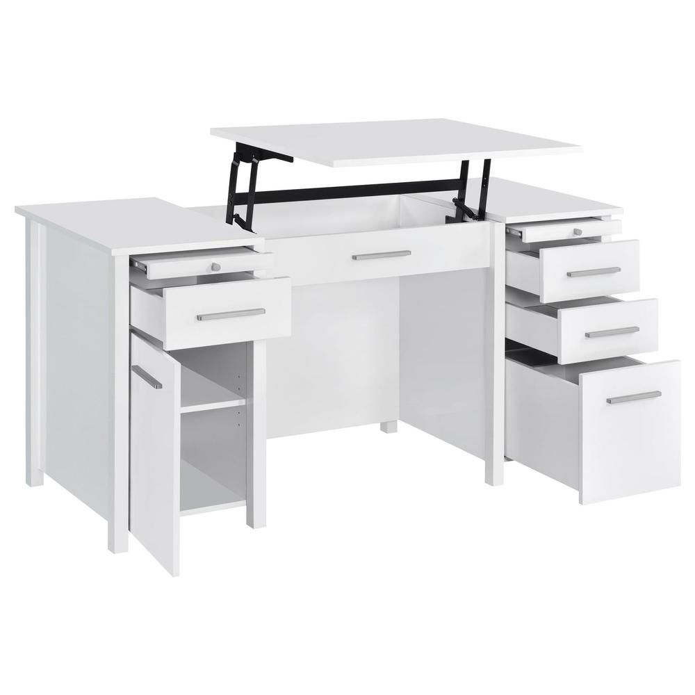 Dylan 4-drawer Lift Top Office Desk. Picture 4