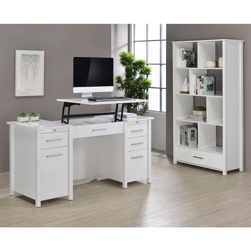 Dylan 4-drawer Lift Top Office Desk. Picture 16