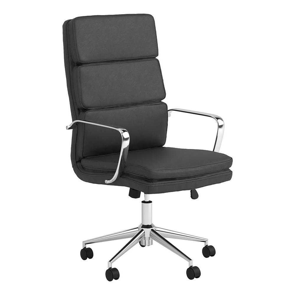 Ximena High Back Upholstered Office Chair Black. Picture 4
