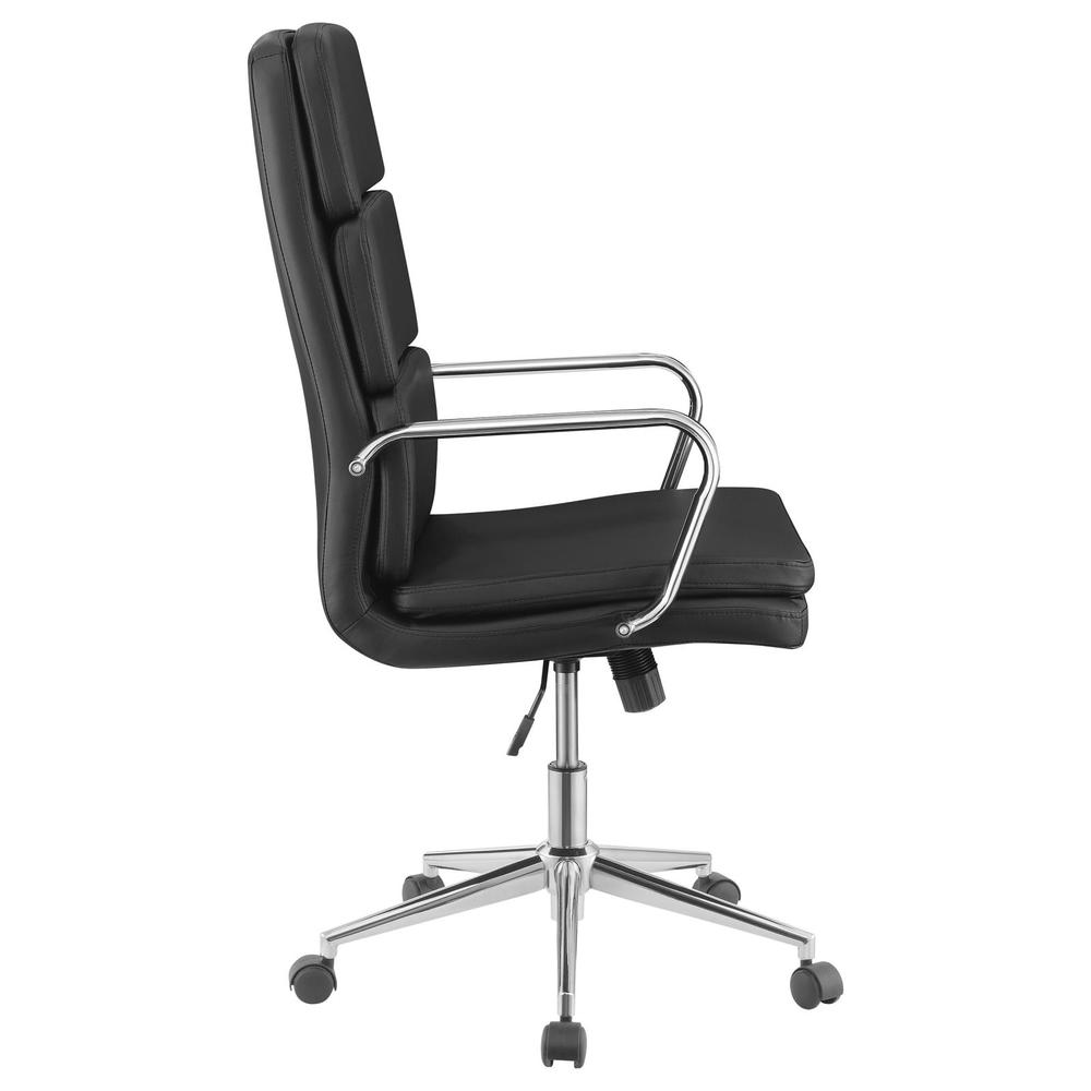 Ximena High Back Upholstered Office Chair Grey. Picture 1